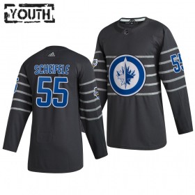 Barn NHL Winnipeg Jets Tröjor Mark Scheifele 55 Grå Adidas 2020 All-Star Authentic
